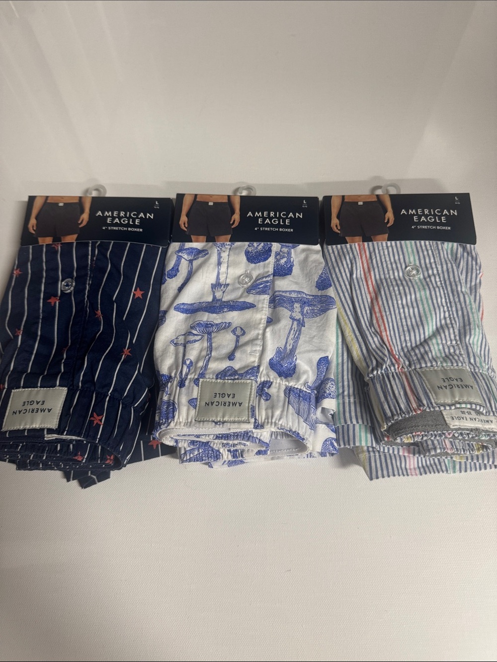 American Eagle Boxers Mens Large 3 Pack